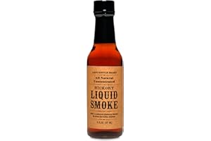 Lazy Kettle Brand All Natural Liquid Smoke | Perfect for Flavoring Meat | Hickory | Used to Flavor Beef Jerky, Steak, Fish, Cheese, Sauces and More | 5 Oz Each