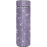 INSTOME 17oz Diamond Insulated Water Bottle – Sparkling Rhinestone Thermos for Women, Stainless Steel Bling Glitter Cup, Hot/Cold Retention, Leakproof & Stylish Daily Companion (purple, 17oz)