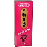 Nippon Kodo, Morning Star, Rose Incense, 200 Sticks &amp; Holder