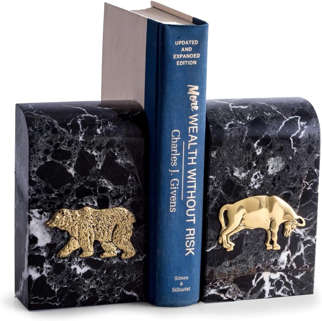 KensingtonRow Home CollectionBOOKENDS -ICONS OF WALL STREET MARBLE BOOKENDS - BULL & BEAR BOOK ENDS