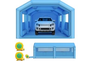 LVAOSTT Inflatable Paint Booth for Car 26x14.7x9.8FT Portable Spray Booth Tent with 950W + 480W Blowers Air Filter System for DIY Spray Car Truck Motorcycle Garage Furniture Part Painting