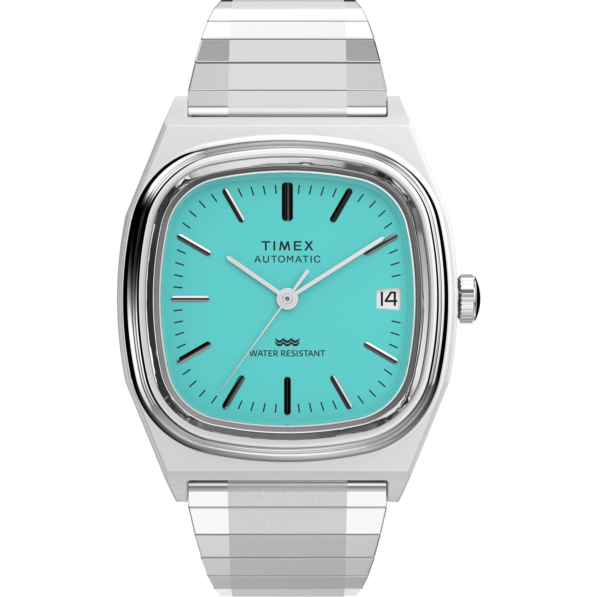 Photo 1 of Timex Men's E Line 34mm Watch - Stainless Steel Expansion Band Blue Dial Stainless Steel Case