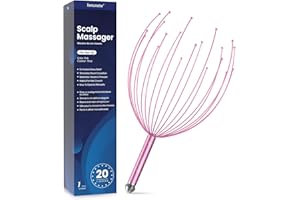 20 Fingers Scalp Stress Relax Massager, Head Scratcher Massager Tool 1 Pack, Acupuncture Point Massage, Deep Relaxation and B
