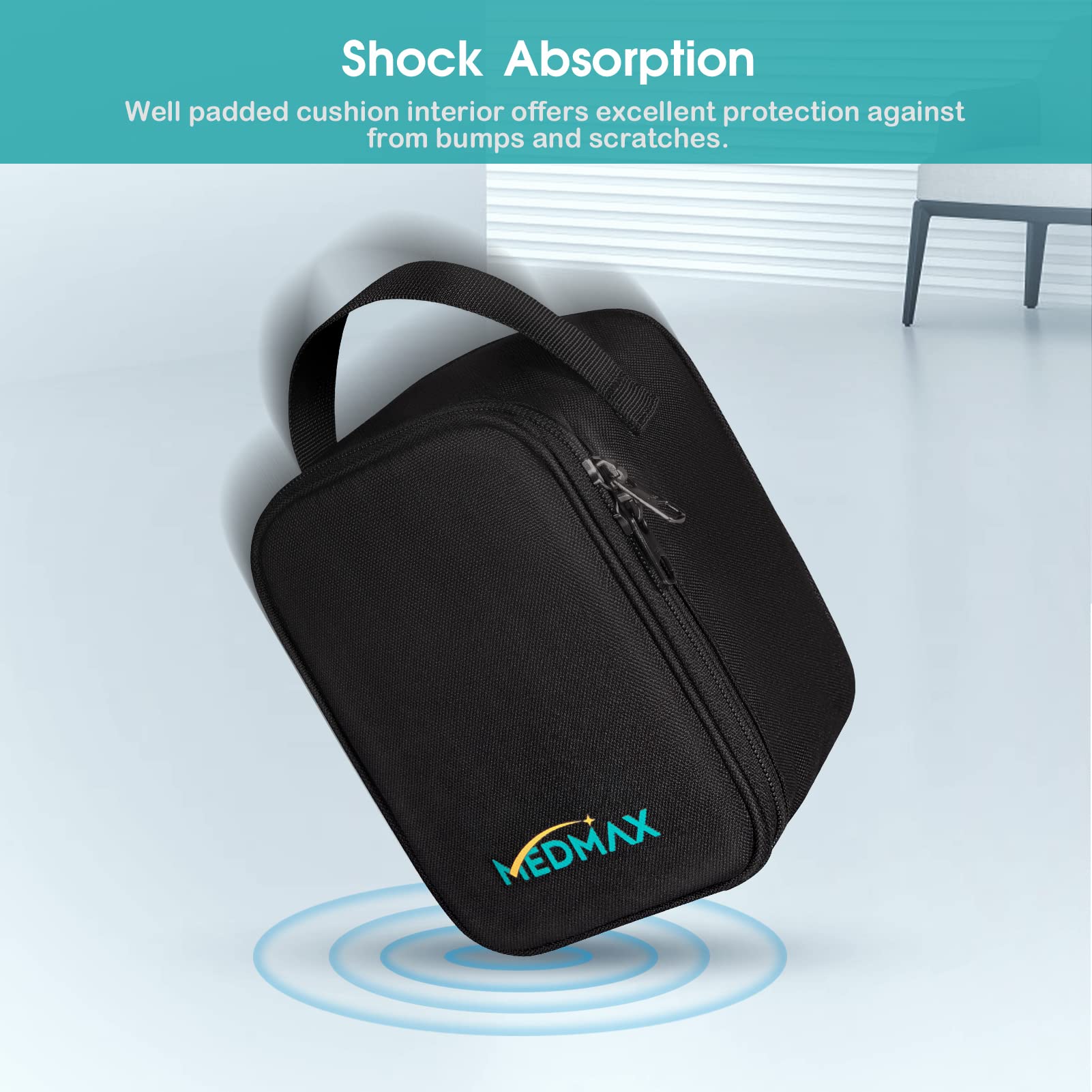 Carrying Case Compatible with OMRON Blood Pressure Monitor Bronze BP5100 / Upper Arm 3 Series Home Blood Pressure Monitor, Portable Storage Organizer Bag with Handle (Bag Only)