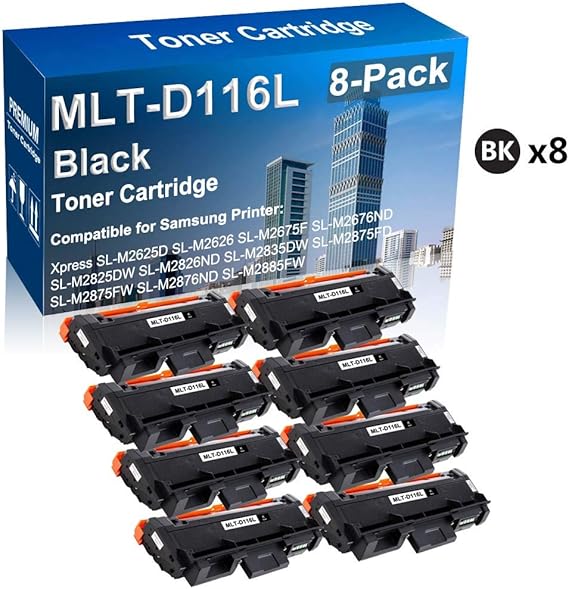 Amazon.com: 8-Pack Compatible Toner Cartridgee Replacement for Samsung MLT-D116L 116L Laser 