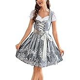 VAFADRESS Costumes 3 Pcs Oktoberfest Dress Women's German Dirndl Dress for Bavarian Oktoberfest Carnival Outfits