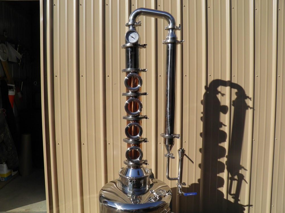 Moonshine Stills 4" Copper and Stainless Bubble Plate Column