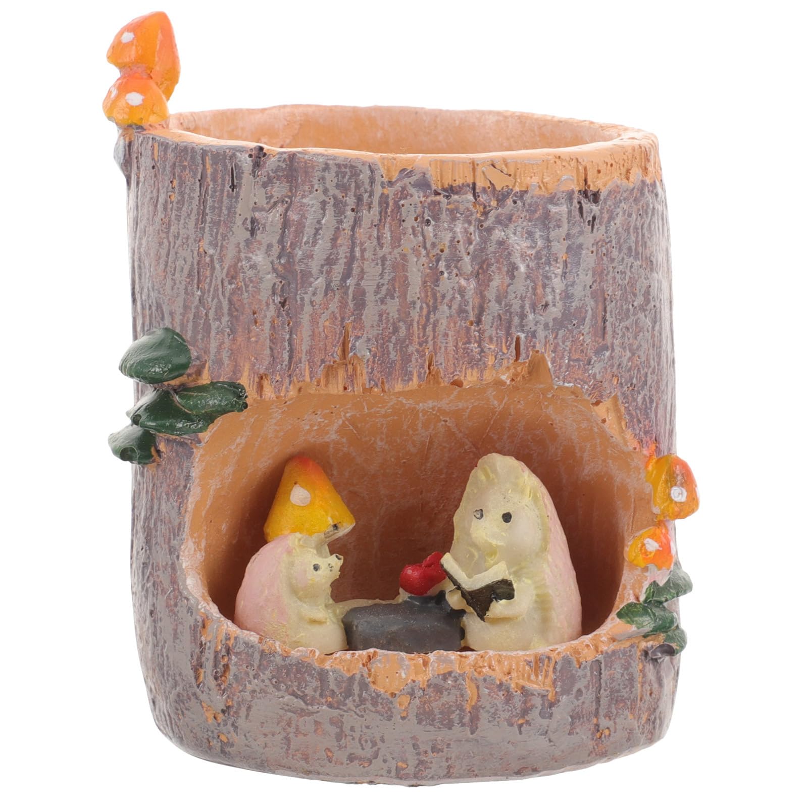 VILLCASE Plant Pot-Cute Animal Pot Hedgehog Planting s Succulent Planter s Mini Round Succulent Plant Resin Decoration for Office Desk Room