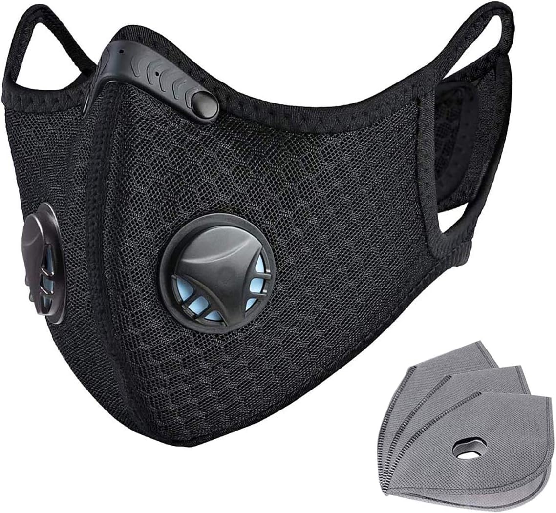 standardrich 100 Face Cover with 300 Active Carbon Filters, Men's and Women's Universal Face Cover