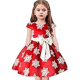 Girls Dresses for Christmas with Snowflake Girls Dress for Party Princess Aged 3-10 Years Holiday Clothing
