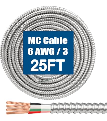 75ft 6/3 Type MC Aluminum Metal Clad Cable – 600V, 3 Conductor, Stranded – Nassau - View #2