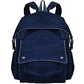Denim Backpack Purse for Women Lightweight Jeans Canvas Rucksack Classic Retro Travel Women Daypack (Deep Blue)