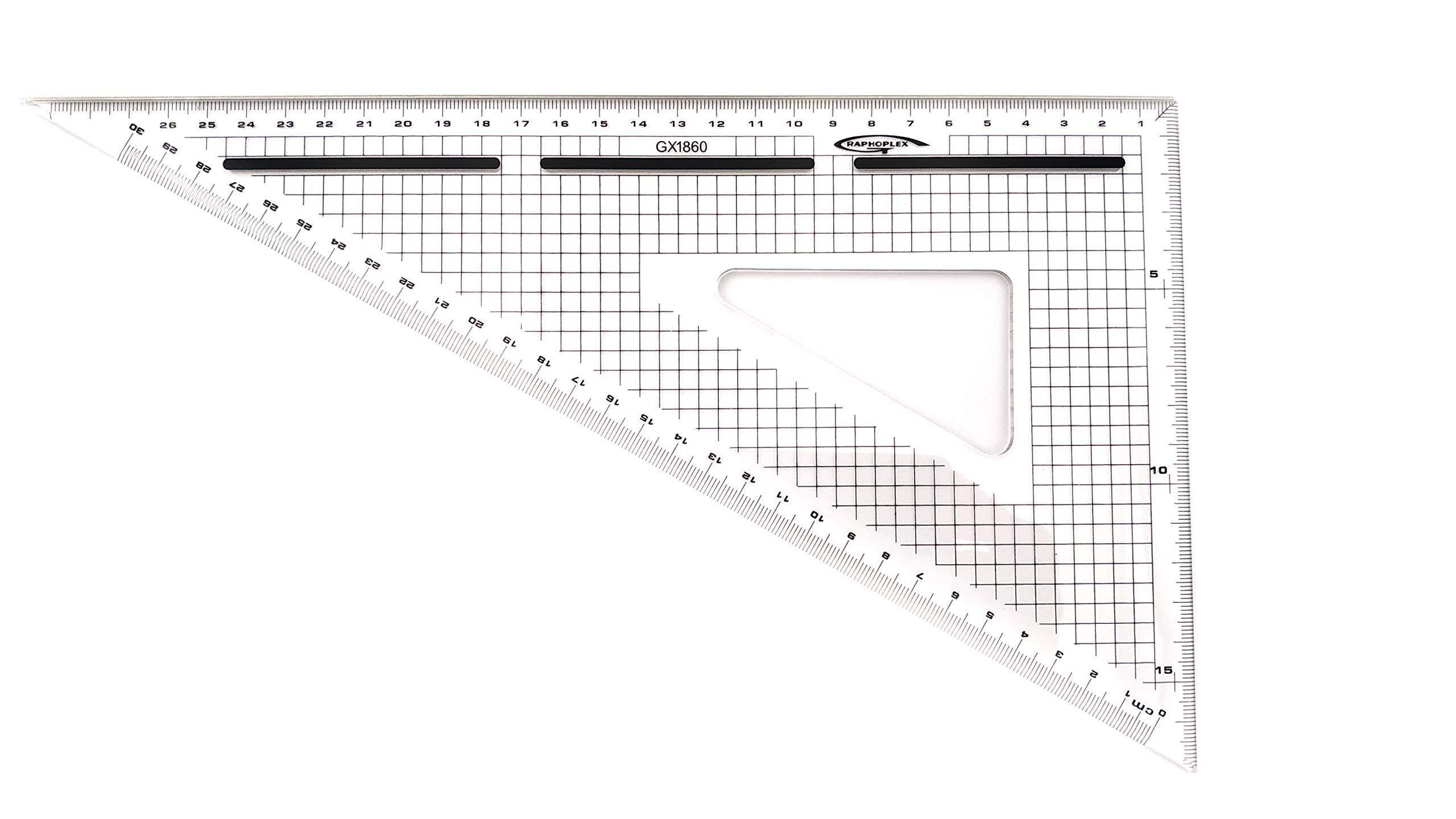 GRAPHOPLEX Measuring Square 60° 30 cm