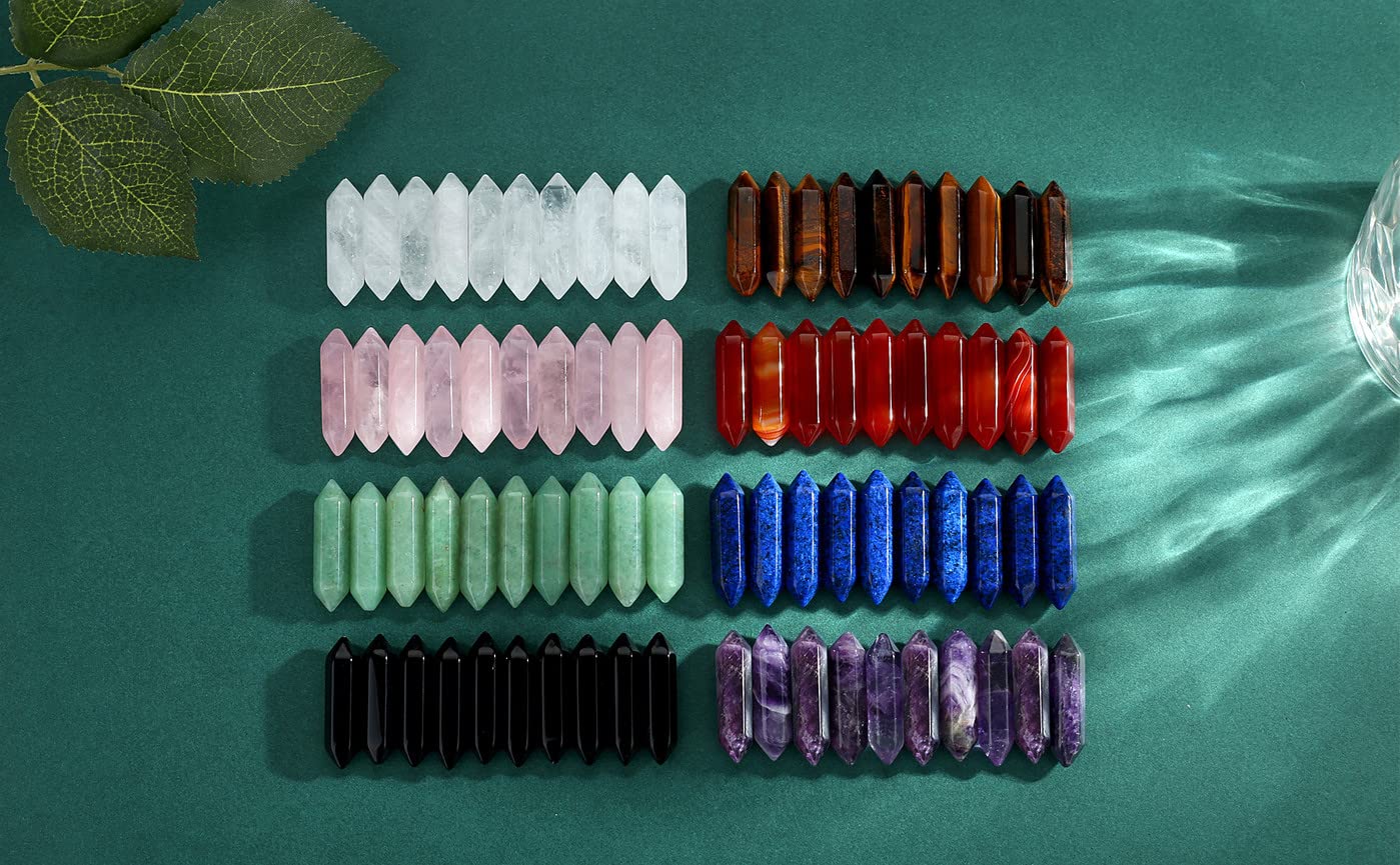 Mua 10 PCS Clear Quartz Healing Crystals Wands Polished Tumbled Stones ...