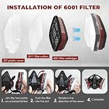 ANUNU Half Face Respirator Mask Paint Dust Epoxy Resin Chemical Woodworking view 5