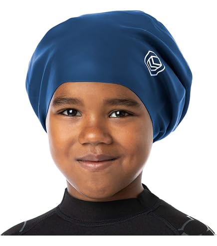 SOUL CAP Grand bonnet de bain pour cheveux longs - Conçu pour cheveux longs, dreadlocks, tissages, extensions de cheveux, tresses, boucles et afros - Femme et homme - Silicone (XL, bordeaux