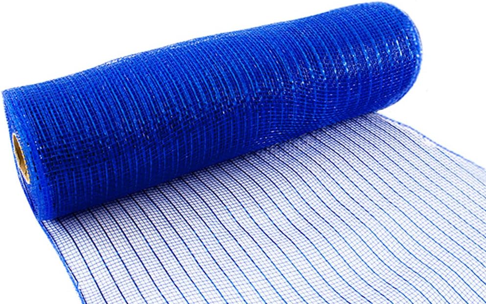 Eleganza Deco Mesh Metallic 25cm x 9.1m (10yds) Royal Blue No.18, 25 cm x 9.1 m