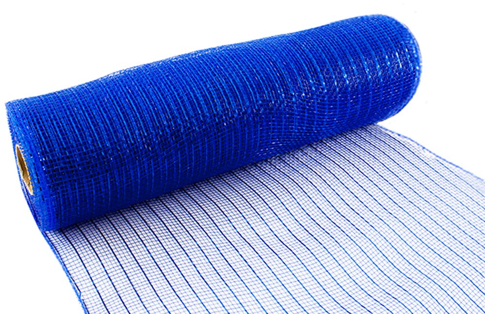 Eleganza Deco Mesh Metallic 25cm x 9.1m (10yds) Royal Blue No.18