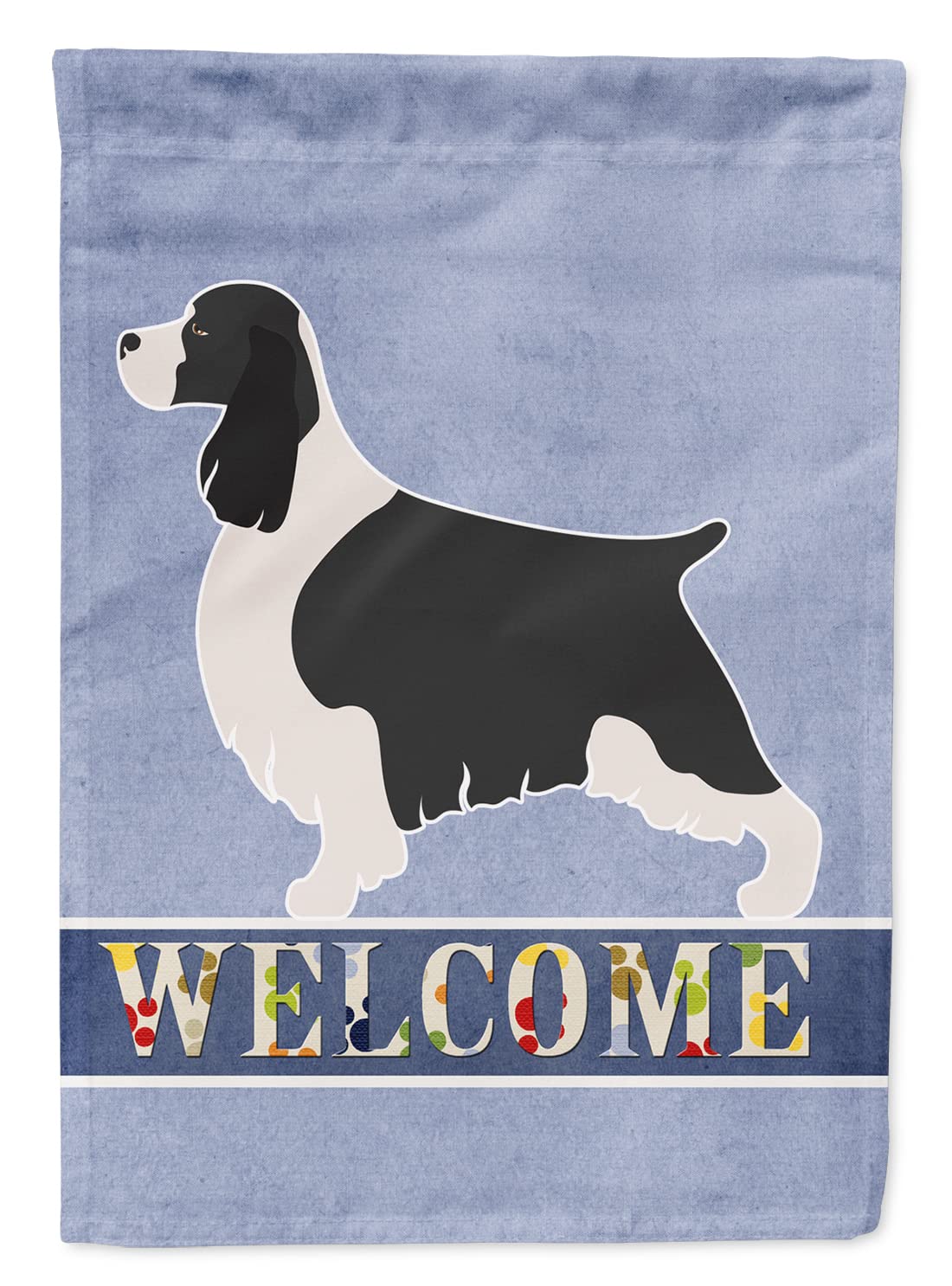 Caroline's Treasures BB8273CHF English Springer Spaniel Welcome Canvas House Flag, Multicolor