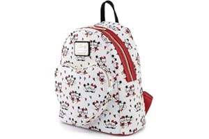 Loungefly Disney Mickey and Minnie Mouse Love AOP Womens Double Strap Shoulder Bag Purse