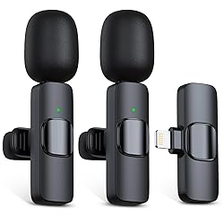 RICCHI Wireless Mini Microphone for iPhone iPad, 2