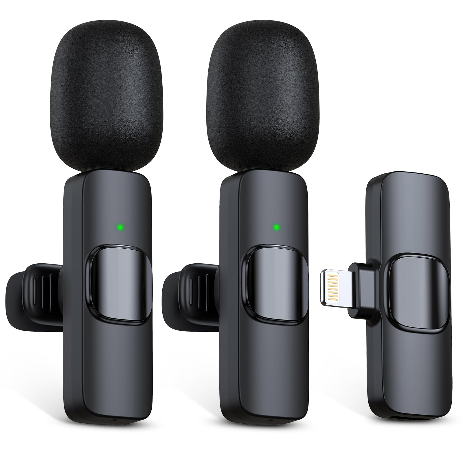 RICCHI Wireless Mini Microphone for iPhone iPad, 2