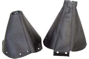 The Tuning-Shop Ltd for Nissan 300ZX 1989-2000 Shift & E Brake Boot Black Genuine Leather