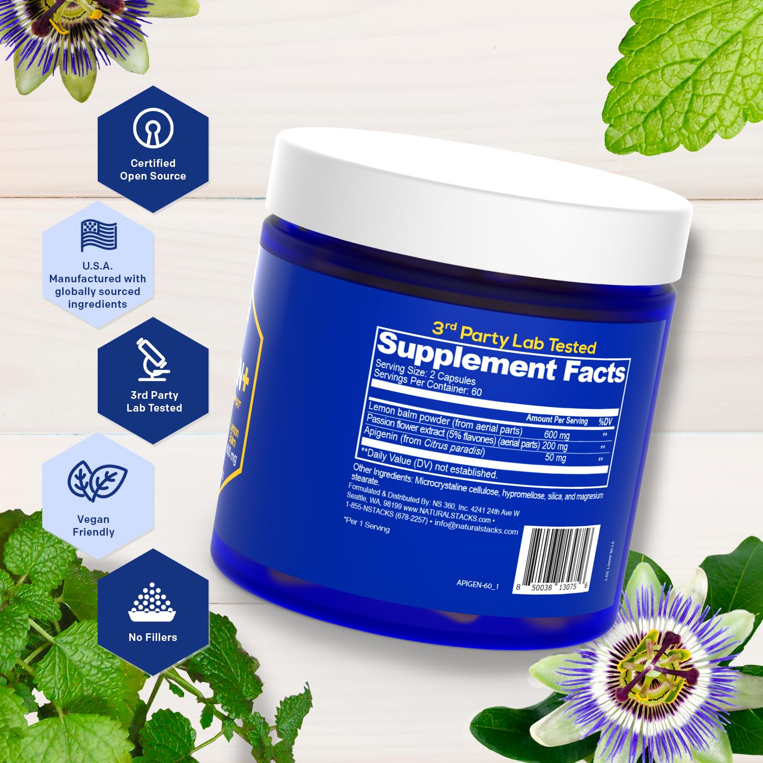 Mua NATURAL STACKS Apigenin Supplement for Sleep - 50mg Apigenin ...