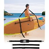 OCEANBROAD Adjustable Shoulder Carry Strap with Clips for SUP Kayak | New Version Shoulder Strap, Universal Paddle Board Canoe Accessories, Adjustable Portable Board Carrier Strap