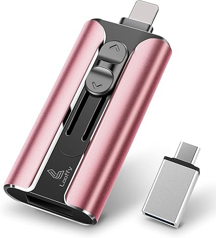 Amazon Usbメモリ 128gb Iphoneと互換性あり 4in1 Pc Android Ipad対応 Usb 第2世代高速データ転送 フラッシュドライブ アイフォン対応 Usbメモリー 大容量 フラッシュメモリ Type C アダプタ付 スライド式 両面挿しスマホ Usb メモリー Looffy ピンク Looffy