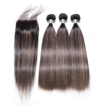 Amazon Com Peruvian Vigin Human Hair Bundles With Closure Re4u