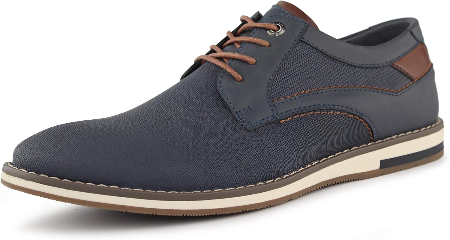 MERRYLAND Men's Casual Lace Up Oxford Shoes, Navy