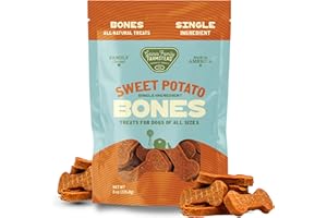 GAINES FAMILY FARMSTEAD PREMIUM PET PRODUCTS USA Gaines Family Farmstead Sweet Potato Dog Bones – 8 oz Bag, All-Natural, Single Ingredient, Grain-Free Dog Treats for Digestive Health, High Fiber - Training & Rewards, Made in USA