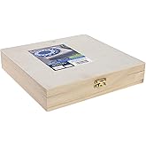 Plaid 40645e Natural Wood Cigar Box, Beige, 1.7" H X 8.3" L X 8.1" W