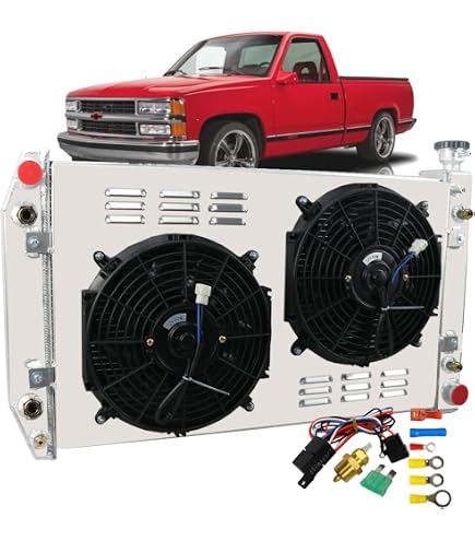 3-Row Aluminum Radiator For GMC / Chevy C&K1500/2500 1996-1999 – V6/V8, Auto Trans, Crossflow