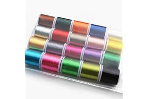 Tigofly 20 Colors 40 Yards Fly Tying Thread Assortment Floss 300D Silky Yarns Salmon Trout Fly Fishing Tying Line Materials