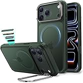 ESR for iPhone 17 Pro Case with Stash Stand, Camera Control Cover Compatible with MagSafe, Military-Grade Drop Protection Magnetic Phone Case, Scratch-Resistant Back Cover, Frosted Green