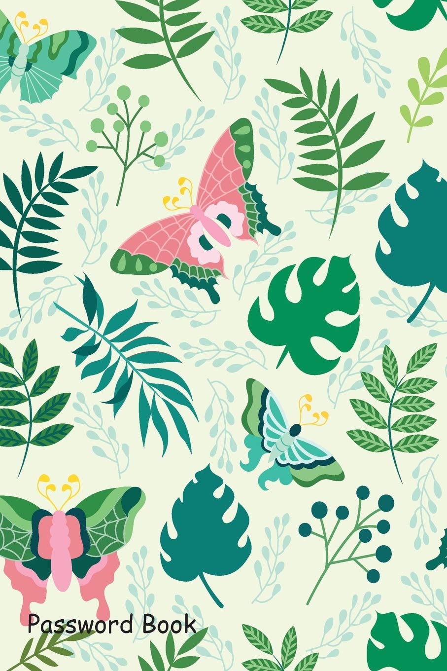 Password Book: Include Alphabetical Index With Print butterfly seamless