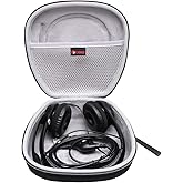 XANAD Hard Case for Logitech H390, H430, H570e, Zone 300, Zone 301or JLab Go Work, JIAMQISHI, EAGLEND, FEABASK Wired Headset Stereo Headphones with Noise Cancelling Mic Headphones