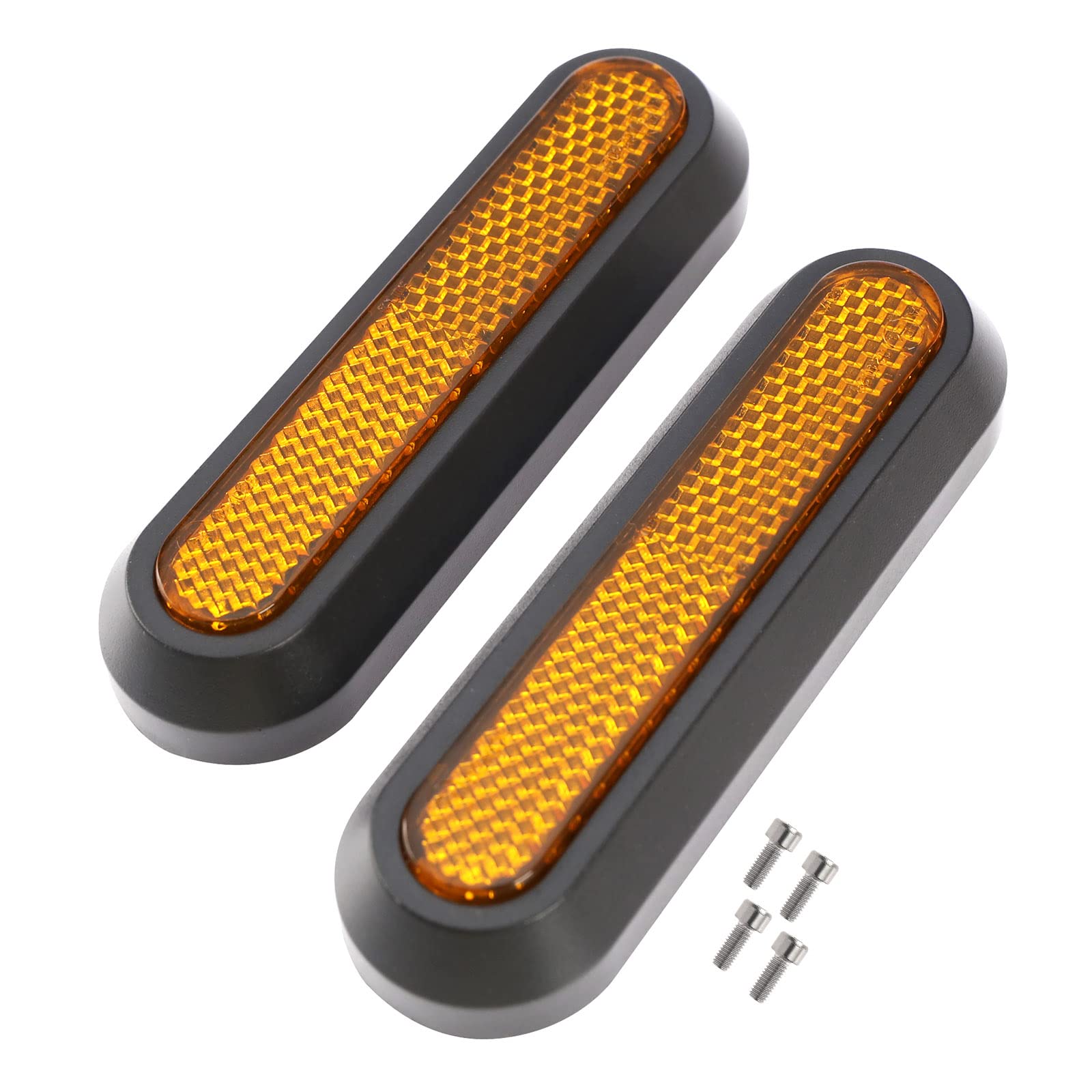 ECSiNG 2PCS Rear Side Wheel Cover Reflector Protective Decals Replacement Compatible with Xiaomi M365 Essential 1S Pro Pro 2 Electric Scooter - Spare Parts for E-scooter