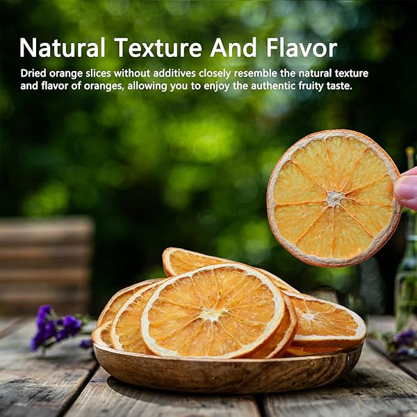 DRIED ORANGE SLICES, 150G/5.29OZ DEHYDRATED ORANGE SLICES, DEHYDRATED FRUIT, DRY ORANGE SLICES FOR COCKTAILS, DESSERTS, CAKES, WREATHS