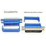 Pc Accessories - Connectors Pro 10-Pack 2.54mm IDC Crimp Connectors DB25 Male for 1.27mm Flat Ribbon Cable