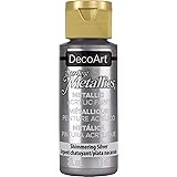 DecoArt Dazzling Metallics 2-Ounce Shimmering Silver Acrylic Paint