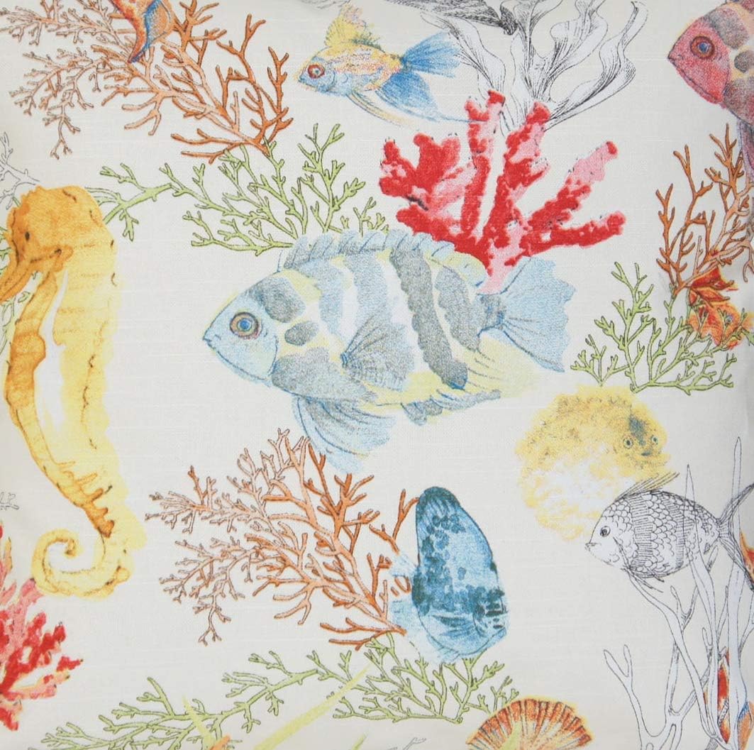 Fische und Korallen Designer Stoff, Coral Reef, Baumwolle, bedruckt