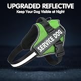 Belababy Soft No Pull Dog Harness Medium Reflective Adjustable Green view 6