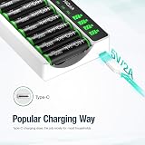HiQuick 8-Slot LCD Battery Charger with 4 x 2800mAh AA and 4 x 1100mAh AAA Ni-MH view 4