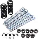 MOTOKU Front Driver and Passenger Side Door Hinge Pin and Bushing kit | for Chevy for GMC C K 1500 2500 3500