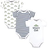 Hudson Baby Unisex Baby Cotton Bodysuits, Mighty Cute Dino, 0-3 Months