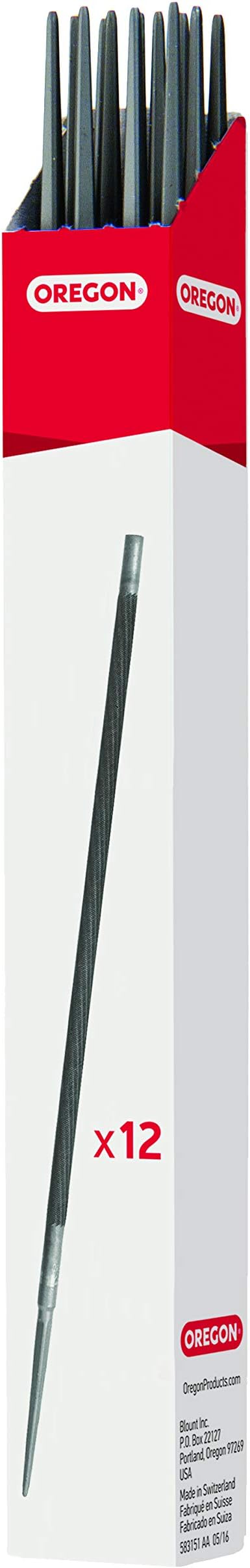 Oregon Round Chainsaw Files 12 x 4.8mm 3/16" Premium Sharpening Files