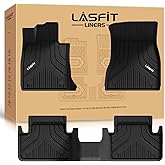 LASFIT Floor Mats for BMW 5 Series G60 2024 2025 2026 530i 540i xDrive, 100% TPE All Weather Custom Fit Floor Liners 1st & 2nd Row Car Liners Accessories Full Set, Black